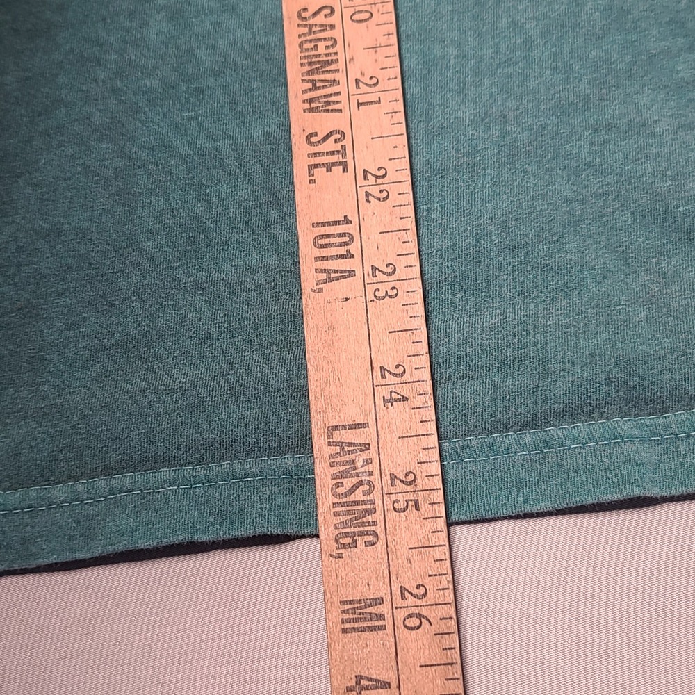 PrettyLittleThing Rocky Mountains Wildlife Tee Womens L Teal Graphic Retro Shirt - Picture 5 of 6